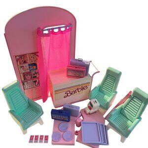 Barbie Mattel Vtg Flight Time Playset 27 Pieces Incomplete Accessories 1989